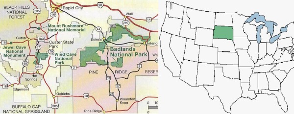 Badland park map